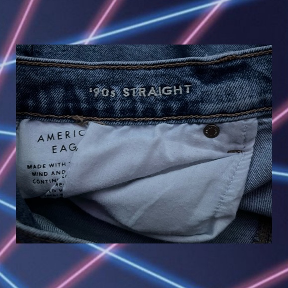 AMERICAN EAGLE 90’s Straight high rise stretch denim jeans 16 - Picture 3 of 4